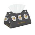 thumbnail image 1 of Sikiie Keep Life Simple Daisy Flower Leather Tissue Box Cover Rectangle, Long Tissue Box Cover, Tissue Box Holder, Tissue Holder for Bathroom, 1 of 7