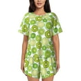 thumbnail image 1 of Sikiie Kiwi Lemon Womens Pajama Sets Short Sleeve Top With Pants Sleepwear 2 Piece Lounge SetXX-Large, 1 of 6