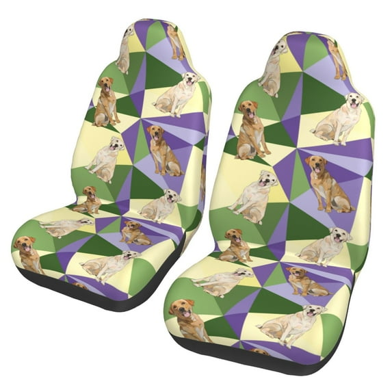 Sikiie Labrador Retriever Dog Car Seat Protector 2 Pack Car Seat Cushion Mat, Car Seat Covers for SUV, Truck, Van