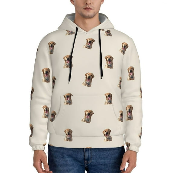 Sikiie Labrador Retriever Dog Men's Hoodie, Essentials Hoodie, Sweatshirt, Pullover Hooded Sweatshirt for Men-Large