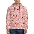 thumbnail image 1 of Sikiie Ladybug And Flowers Men's Hoodie, Essentials Hoodie, Sweatshirt, Pullover Hooded Sweatshirt for Men-Small, 1 of 7