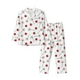thumbnail image 1 of Sikiie Ladybug With Dandelion Mens Pajama Set, Soft Warm Long Sleeve Sleepwear, Cozy Button-Down Pjs for Men-Medium, 1 of 7