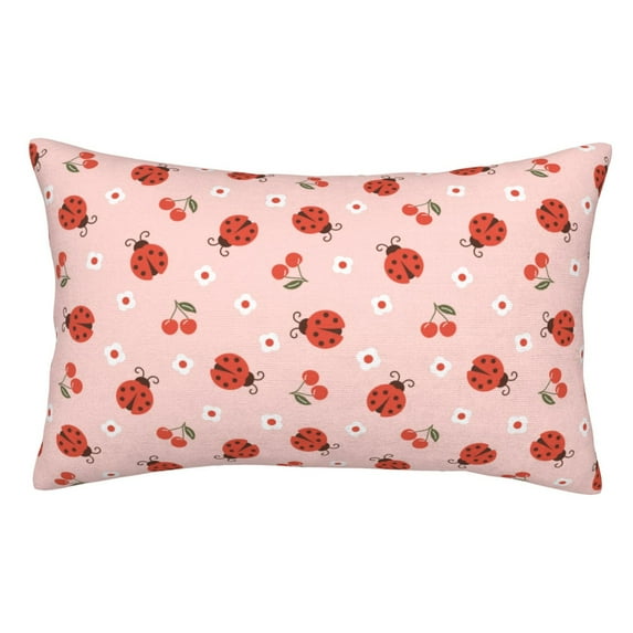 Sikiie Ladybug With Flower Pillow Covers, Throw Pillow Case Cushion Covers,Cushion for Bedroom,Couch,Home-20"x30"