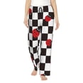 thumbnail image 1 of Sikiie Ladybugs Of Black And White Checkers Women’s Lounge Pants, Lounge Pants Sleep Bottoms, Lounge for Women, Womens Pajama Pants -X-Large, 1 of 6