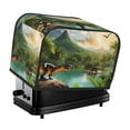 thumbnail image 1 of Sikiie Lake Forest Dinosaur Toaster Covers 2 Slice Dustproof Toaster Cover Bread Machine Cover, Dustproof Cover - 11.4" x 7.5" x 7.9", 1 of 7