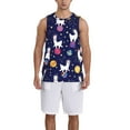 thumbnail image 1 of Sikiie Lama in Space Basketball Jersey Reversible Men's Mesh Athletic Sports Shirts Training Practice S-4XL4X-Large, 1 of 6