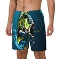 thumbnail image 1 of Sikiie Largemouth Bass Fish Print Men's Double Layer Swimming Trunks, Adjustable Waistband and Pockets Sports Swimming Trunks, Beach Swimwear-Large, 1 of 6