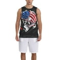 thumbnail image 1 of Sikiie Largemouth Bass Fish in USA Basketball Jersey Reversible Men's Mesh Athletic Sports Shirts Training Practice S-4XL4X-Large, 1 of 6