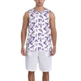 thumbnail image 1 of Sikiie Lavender Flowers Basketball Jersey Reversible Men's Mesh Athletic Sports Shirts Training Practice S-4XL4X-Large, 1 of 6