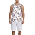 thumbnail image 1 of Sikiie Lavender Flowers Basketball Jersey Reversible Men's Mesh Athletic Sports Shirts Training Practice S-4XLX-Large, 1 of 6
