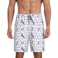thumbnail image 1 of Sikiie Lavender Flowers Mens Pajama Shorts, Lightweight Lounge Pant with Pockets Soft Sleep Pj Shorts for MenX-Large, 1 of 6