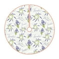 thumbnail image 1 of Sikiie Lavender Flowers Nativity Christmas Tree Skirt, Jesus Christian Winter Holiday Tree Mat Decoration(30-48IN)36", 1 of 6