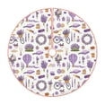 thumbnail image 1 of Sikiie Lavender Flowers Nativity Christmas Tree Skirt, Jesus Christian Winter Holiday Tree Mat Decoration(30-48IN), 1 of 6