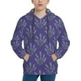 thumbnail image 1 of Sikiie Lavender Flowers Youth Hoodie Sweatshirt Pullover Hooded Classic Casual Essentials Hoodiefor Boys Girls Kids -Medium, 1 of 6