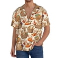 thumbnail image 1 of Sikiie Leaves And Berries Men's Cuban Shirt, Hawaiian Shirts, Business Casual Button Down Shirts, Short Sleeve Shirt-4X-Large, 1 of 5