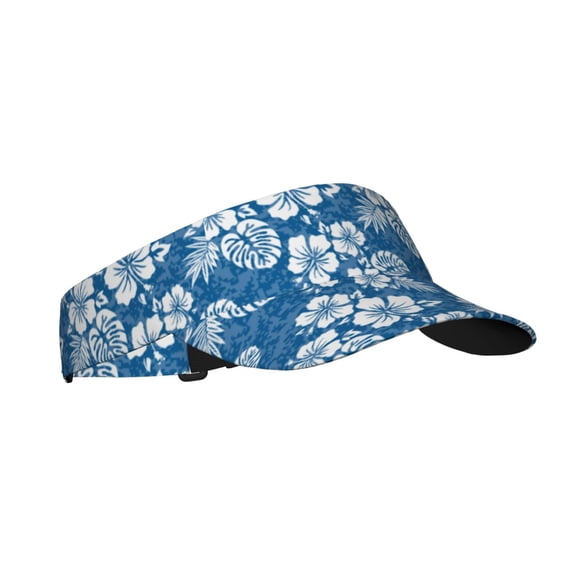 Sikiie Leaves And Flowers Sun Visor Hat Adjustable Velcro Golf Visor Sports Sunscreen Visor Hat for Outdoor Activities