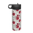 thumbnail image 1 of Sikiie Leaves And Anemone Flowers In Red Grey Print 18OZ Insulated Straw Cup, Portable Leak-proof Sports Water Bottle, Stainless Steel Water Cup Suitable for Home and Outdoor, 1 of 8
