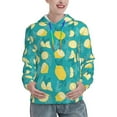 thumbnail image 1 of Sikiie Lemon Blue Women's Casual Hoodies Long Sleeve Lightweight Pullover Tops Loose Sweatshirt-Large, 1 of 7