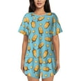 thumbnail image 1 of Sikiie Lemon Ice Cream Womens Pajama Sets Short Sleeve Top With Pants Sleepwear 2 Piece Lounge SetMedium, 1 of 6