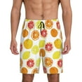 thumbnail image 1 of Sikiie Lemon Orange Mens Pajama Shorts, Lightweight Lounge Pant with Pockets Soft Sleep Pj Shorts for Men3X-Large, 1 of 6