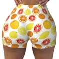 thumbnail image 1 of Sikiie Lemon Orange Print Workout Shorts Women Scrunch Butt Gym Shorts Seamless High Waist Tummy Control Yoga Biker Athletic Shorts, 1 of 5