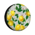 thumbnail image 1 of Sikiie Lemon Seamless Pattern Oil Painting Effect PVC Leather Spare Tire Wheel Cover Spare Tire Cover, for Car Truck SUV Camper Trailer Universal Fit(14-17in)-17 inch, 1 of 6