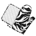 thumbnail image 1 of Sikiie Leopard And Zebra 2 Oven Mitts and Pot Holders Set, Kitchen Oven Glove High Heat Resistant with Non-Slip Silicone Surface for Cooking, 1 of 7