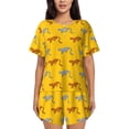 thumbnail image 1 of Sikiie Leopard Print Womens Pajama Sets Short Sleeve Top With Pants Sleepwear 2 Piece Lounge SetSmall, 1 of 6