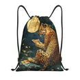 thumbnail image 1 of Sikiie Leopard Reading Tarot Cards Drawstring Backpack Drawstring Bags, Draw String Back Bag for Sports, Gym, Travel, Swimming, Beach-Small, 1 of 6