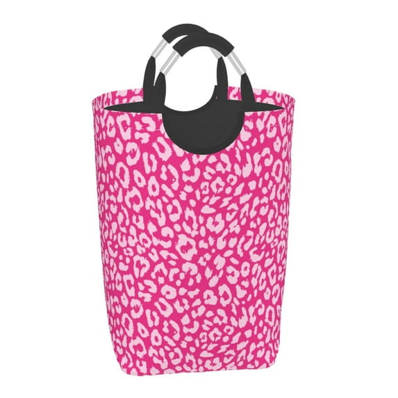 Sikiie Leopard Square Laundry Bag Large Collapsible Dirty Clothes Bags With Handles Waterproof Essentials Storage For College Dorm, Family