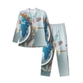 thumbnail image 1 of Sikiie Let's go Travel Around the World Mens Pajama Set, Soft Warm Long Sleeve Sleepwear, Cozy Button-Down Pjs for Men-XX-Large, 1 of 7