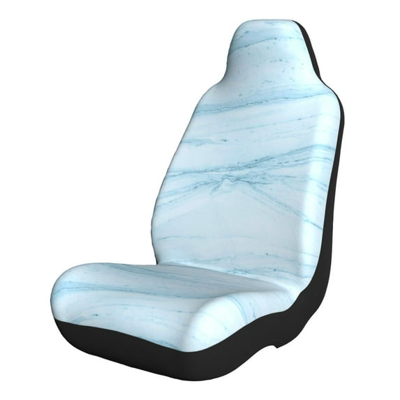 Sikiie Light Blue Marble Car Seat Covers 2PCs Front Car Seat Covers Universal fit for Most Cars SUVs and Trucks-2 PCS