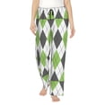 thumbnail image 1 of Sikiie Light green and black argyle Pajamas Pants for Women, Lounge for Women,Women’s Pajama Lounge Pants-X-Large, 1 of 6