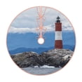 thumbnail image 1 of Sikiie Lighthouse On The Waters Nativity Christmas Tree Skirt, Jesus Christian Winter Holiday Tree Mat Decoration(30-48IN)30", 1 of 6