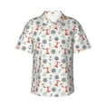 thumbnail image 1 of Sikiie Lighthouse Sailboat Print Men's Hawaiian Shirt, Summer Beach Button Pocket Short Sleeve T-Shirt,Medium, 1 of 7