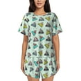 thumbnail image 1 of Sikiie Lighthouse Womens Pajama Sets Short Sleeve Top With Pants Sleepwear 2 Piece Lounge Set-Medium, 1 of 6