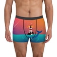 thumbnail image 1 of Sikiie Lighthouse and Whale Print Men's Boxer Briefs, Elastic Waistband Boxer Briefs Leggings-XX-Large, 1 of 5