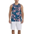 thumbnail image 1 of Sikiie Lilies Flowers Basketball Jersey Reversible Men's Mesh Athletic Sports Shirts Training Practice S-4XL4X-Large, 1 of 6
