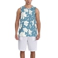 thumbnail image 1 of Sikiie Lilies Flowers Basketball Jersey Reversible Men's Mesh Athletic Sports Shirts Training Practice S-4XLX-Large, 1 of 6