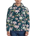 thumbnail image 1 of Sikiie Lilies Flowers Men's Hoodie, Essentials Hoodie, Sweatshirt, Pullover Hooded Sweatshirt for Men-4X-Large, 1 of 7