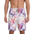 thumbnail image 1 of Sikiie Lilies Flowers Mens Pajama Shorts, Lightweight Lounge Pant with Pockets Soft Sleep Pj Shorts for MenLarge, 1 of 6