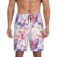 thumbnail image 1 of Sikiie Lilies Flowers Mens Pajama Shorts, Lightweight Lounge Pant with Pockets Soft Sleep Pj Shorts for MenX-Large, 1 of 6