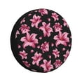 thumbnail image 1 of Sikiie Lilies Flowers PVC Leather Spare Tire Wheel Cover Spare Tire Cover, for Car Truck SUV Camper Trailer Universal Fit(14-17in)-16 inch, 1 of 6