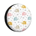 thumbnail image 1 of Sikiie Little Elephant PVC Leather Spare Tire Wheel Cover Spare Tire Cover, for Car Truck SUV Camper Trailer Universal Fit(14-17in)-16 inch, 1 of 6