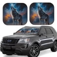 thumbnail image 1 of Sikiie Lonely Night Sky Wolf Print Foldable Car Windshield Sun Visor, Car Window Sunshade Suitable for Sedan, SUV and Truck Car Accessories-Small, 1 of 6