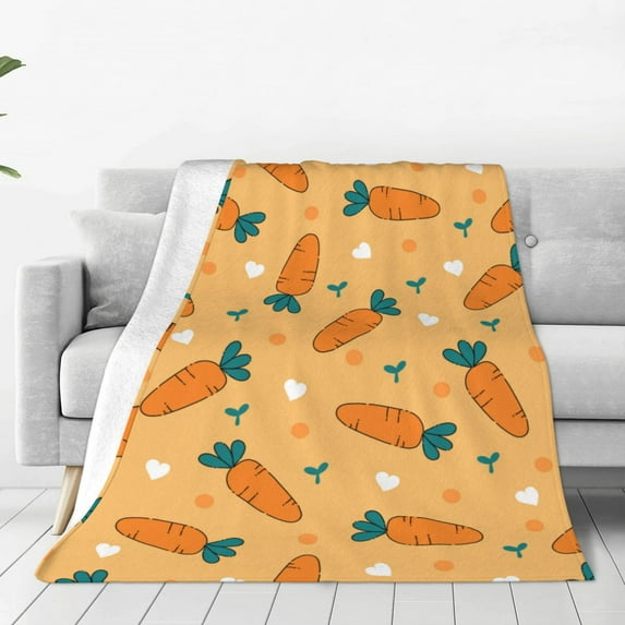 Sikiie Love Carrot Ultra-Soft Micro flannel Blanket Luxury All Seasons Warm Blanket for Bedding Sofa and Travel (4 sizes)-80"x60"