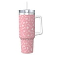 thumbnail image 1 of Sikiie Love Insulated Stainless Water Bottle Lid Travel Mug Cup Insulated Tumblers Cup 40oz Ice Bully With Handle, 1 of 8
