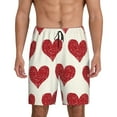 thumbnail image 1 of Sikiie Love Mens Pajama Shorts, Lightweight Lounge Pant with Pockets Soft Sleep Pj Shorts for MenMedium, 1 of 6