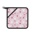 thumbnail image 1 of Sikiie Love Rabbit Pot Holders Kitchen Insulation Mats Heat Resistant Pot-Holder Oven Anti-Scald Pads for Cooking Baking, 7.1*7.1inch, 1 of 8