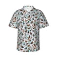 thumbnail image 1 of Sikiie Mallard Ducks Wild Birds1 Print Men's Hawaiian Shirt, Summer Beach Button Pocket Short Sleeve T-Shirt,Medium, 1 of 7